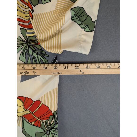 Good Vibes Shirt Small Men's Vintage Stretch Button Down All Over Print Tropical - Picture 5 of 7